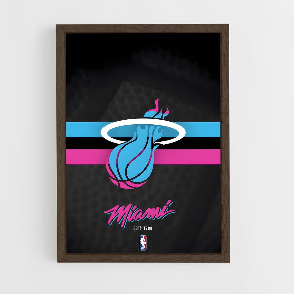 Poster Miami heat Hornets – affiche Basketball (vue 5)